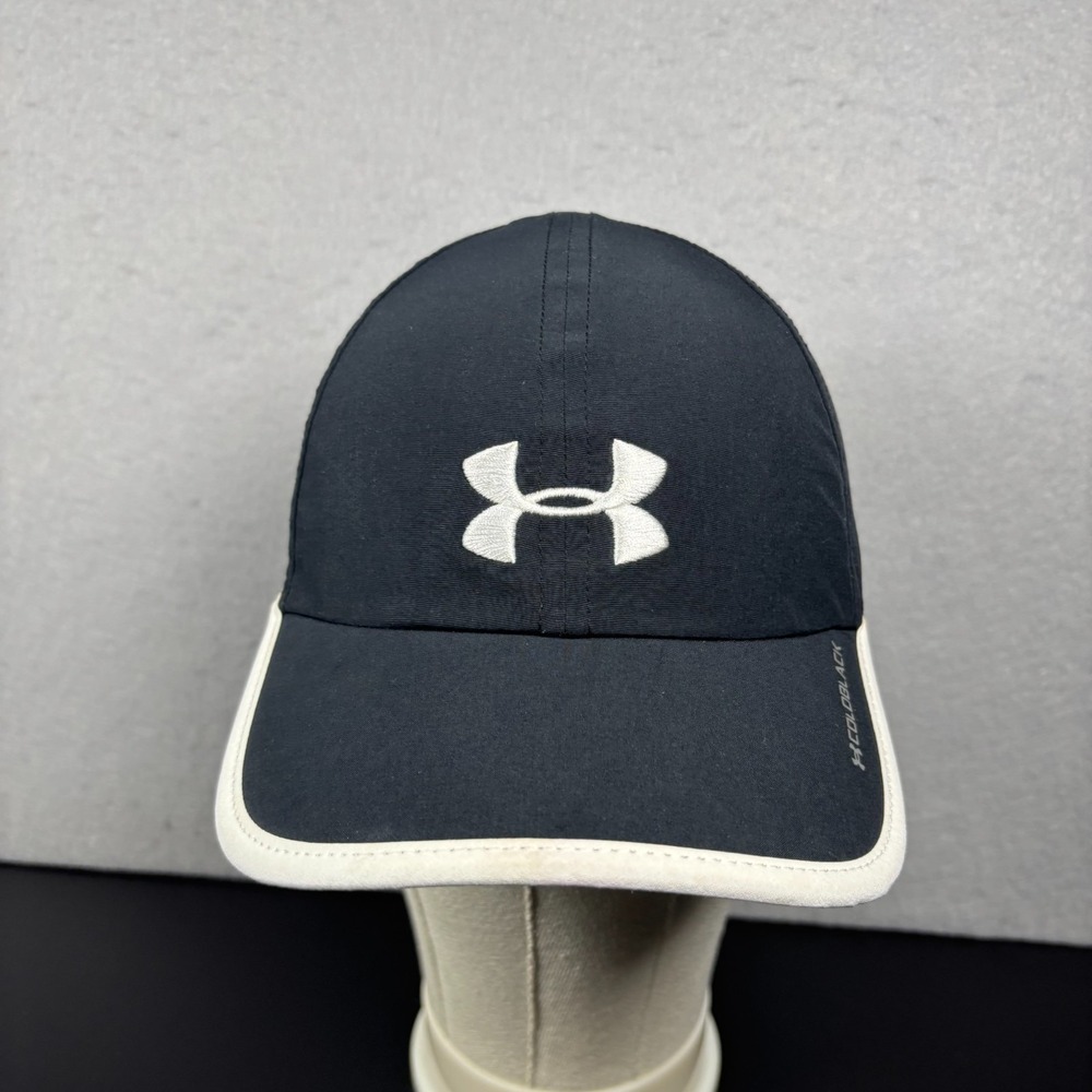 Under‎ Armour Lightweight Black White Athletic Cap Running Hat ColdBlack OSFM
